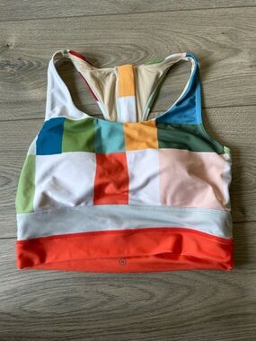 Nani Piper Cut Back Crop Top Swim Top Multi Colored Size Medium